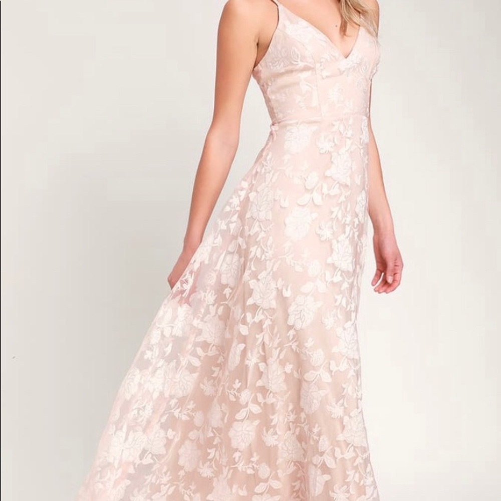 Blush Floral Maxi Dress